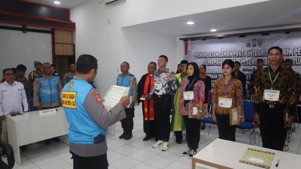 Polres Halut Gelar Penandatanganan Pakta Integritas Penerimaan Anggota Polri Tahun 2025
