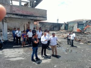 Kunjungi Lokasi Kebakaran Guna Penataan dan Persiapan Gusur Jalan Belakang, Ini Arahan Sekda Halut