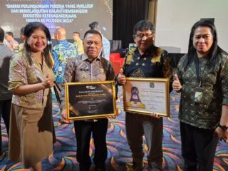 Peduli Program Jaminan Sosial Ketenagakerjaan, Bupati Halut, Piet Hein Babua Dapat Penghargaan