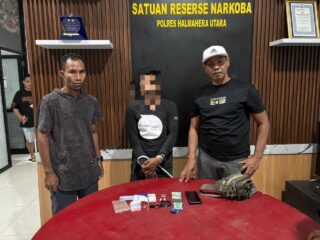Satres Narkoba Polres Halmahera Utara Kembali Amankan Seorang Pria Diduga Memiliki Narkotika Jenis Sabu